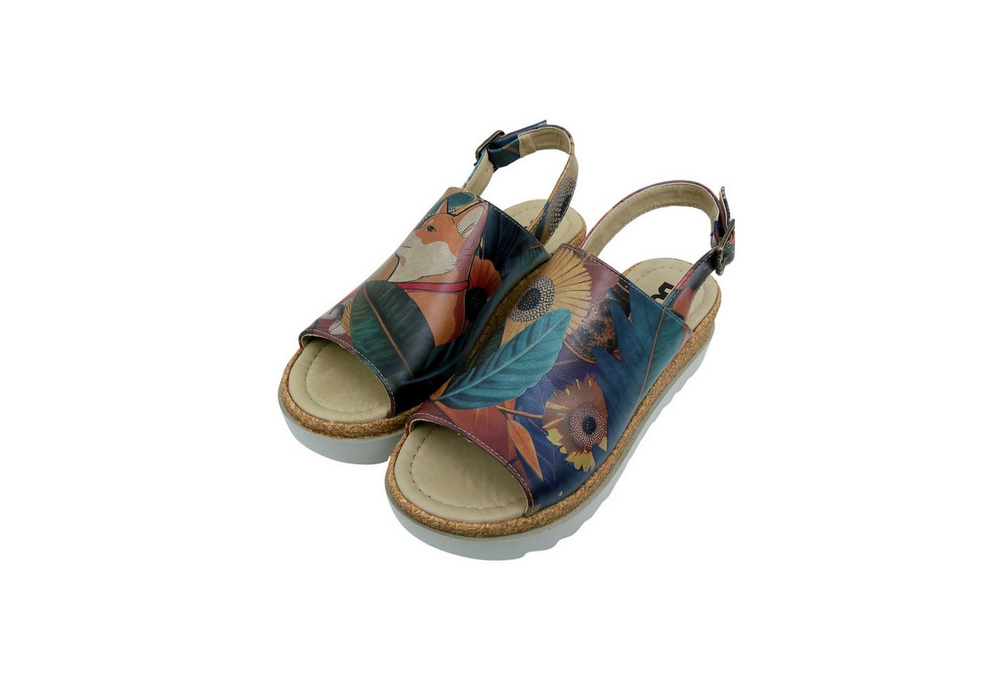 DOGO Gigi Sandale Blooming Dog Damen Sandalen Sandalette Handgefertigt