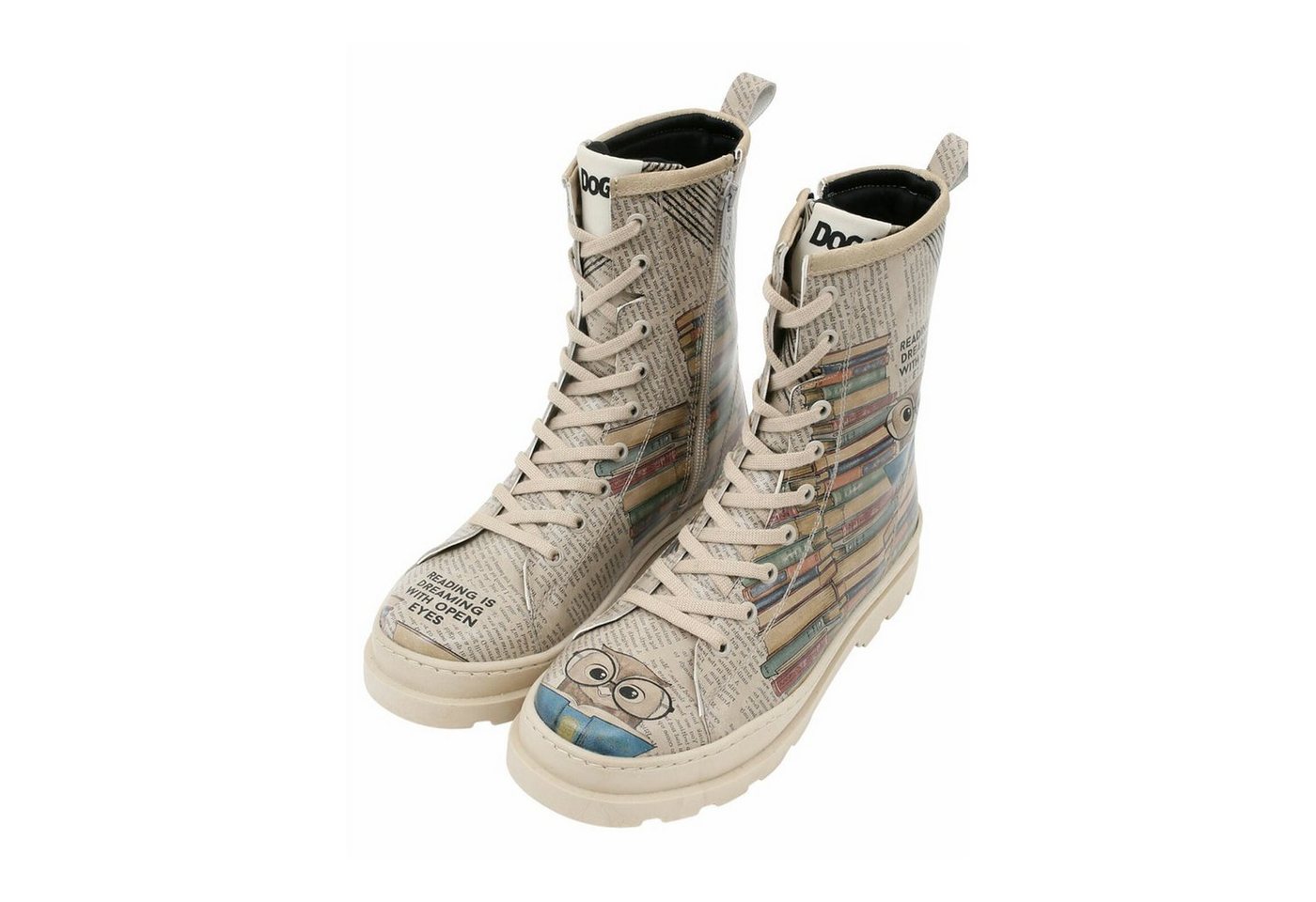 DOGO Gisele Schnürstiefel Boots The Wise Owl Damen Stiefeletten Stiefelette Handgefertigt