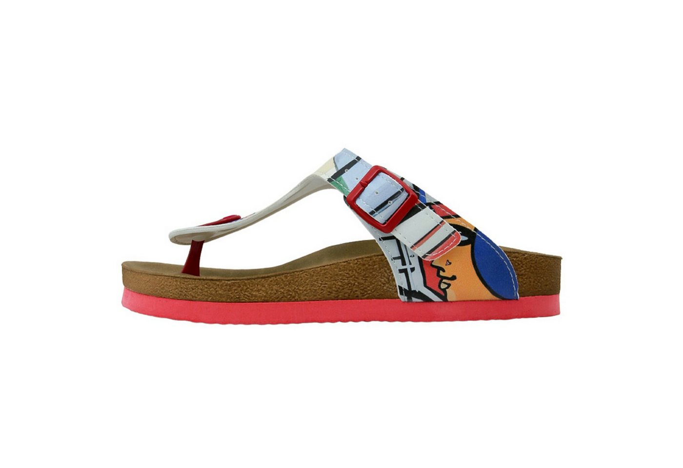DOGO Lila Zehentrenner No More Drama Damen Sandalen, Lila Zehentrenner Handgefertigt (orange)