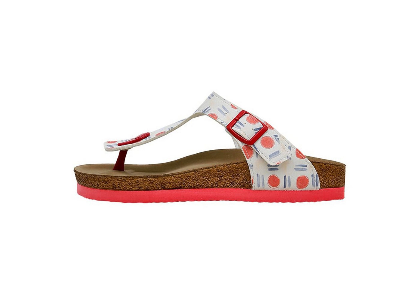 DOGO Lila Zehentrenner Red Fish Blue Fish Damen Sandalen Zehentrenner Handgefertigt