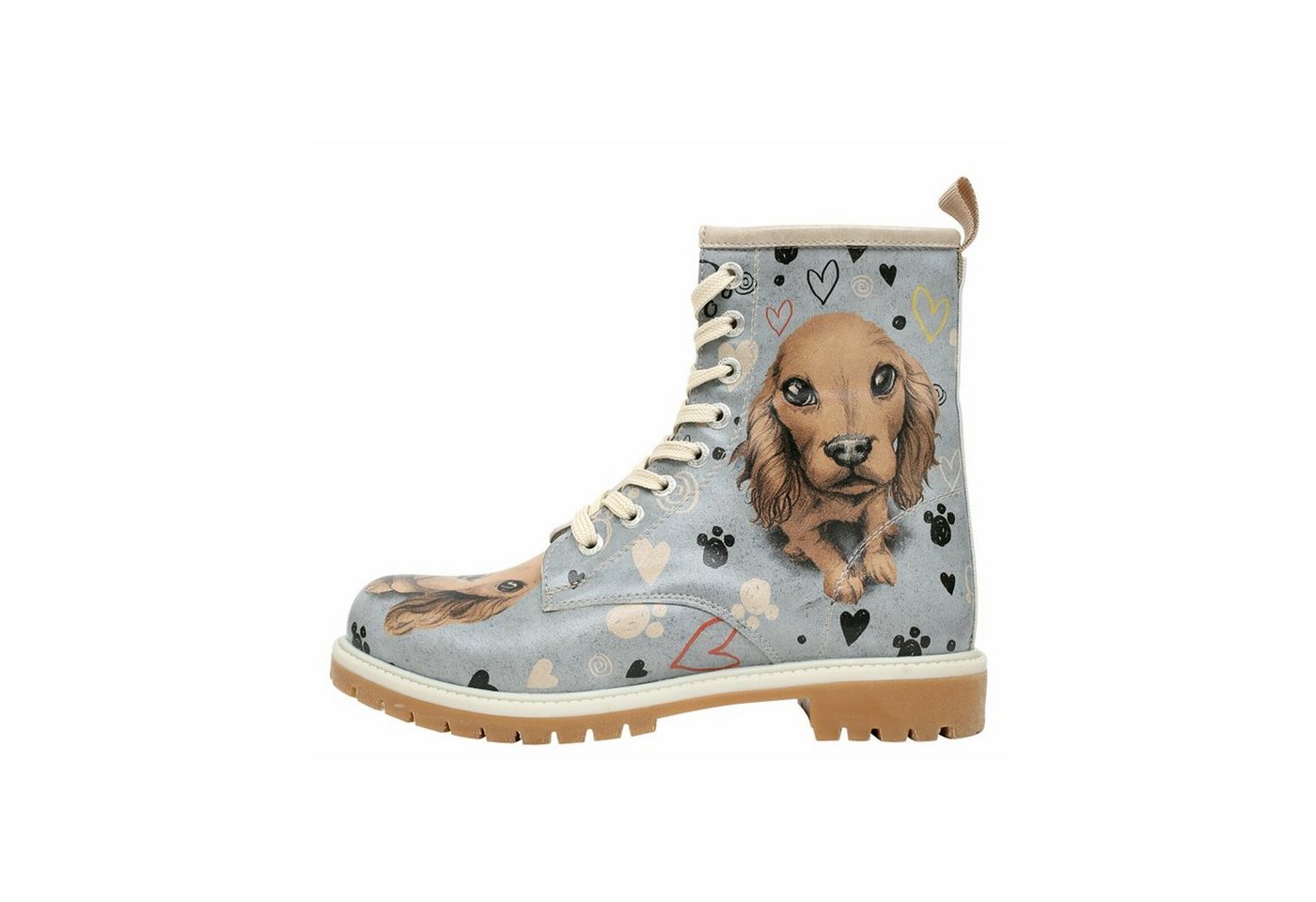 DOGO Longe Boots Schnürstiefel Dynamic Spirit Damen Stiefeletten, Schnürboots Handgefertigt