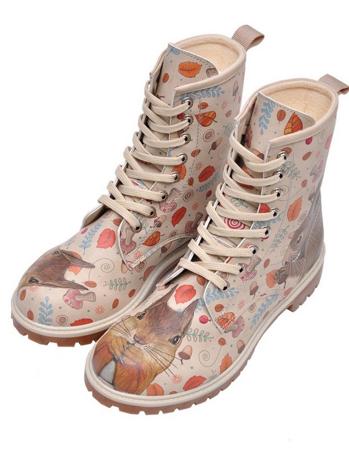 DOGO Longe Boots Schnürstiefel It Wasn't Me Damen Stiefeletten, Schnürboots Handgefertigt