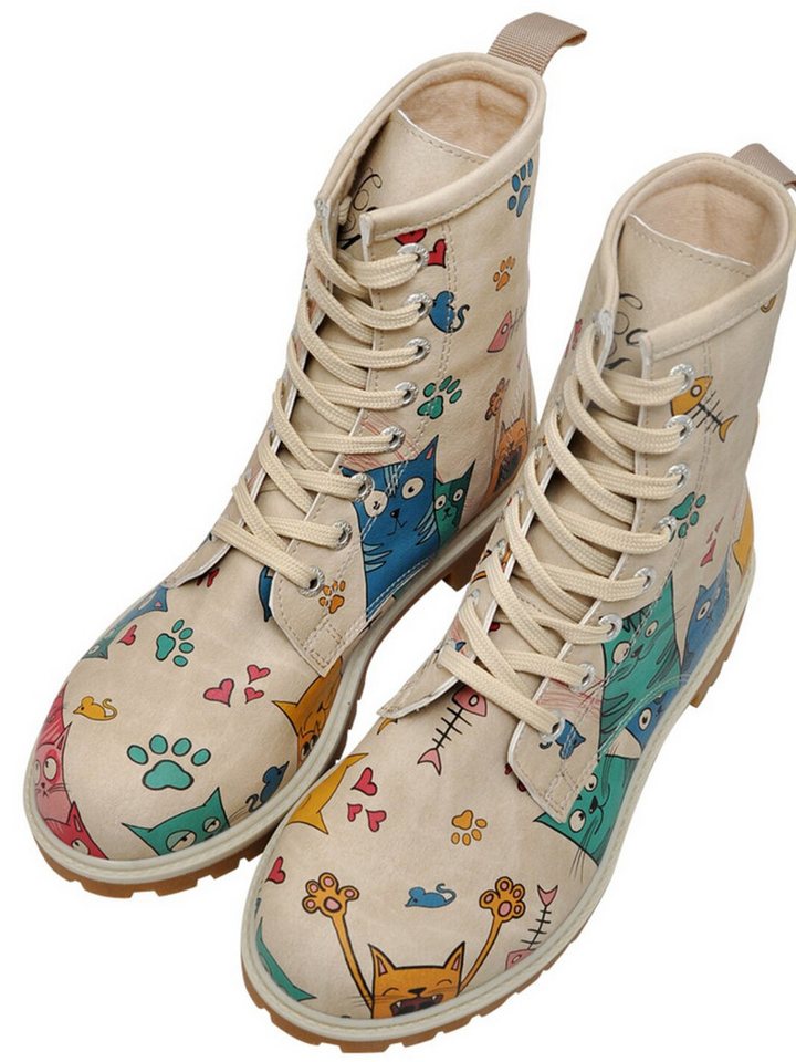 DOGO Longe Boots Schnürstiefel It Wasn't Me Damen Stiefeletten, Schnürboots Handgefertigt