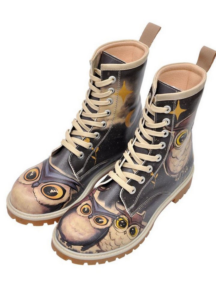 DOGO Longe Boots Schnürstiefel It Wasn't Me Damen Stiefeletten, Schnürboots Handgefertigt