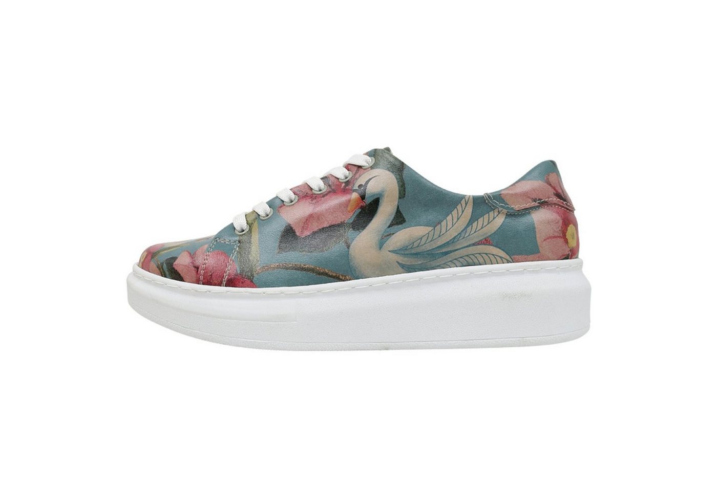 DOGO Myra Low-Top Sneaker Smell The Flowers Damen Sneaker, Myra Plateausneaker Handgefertigt