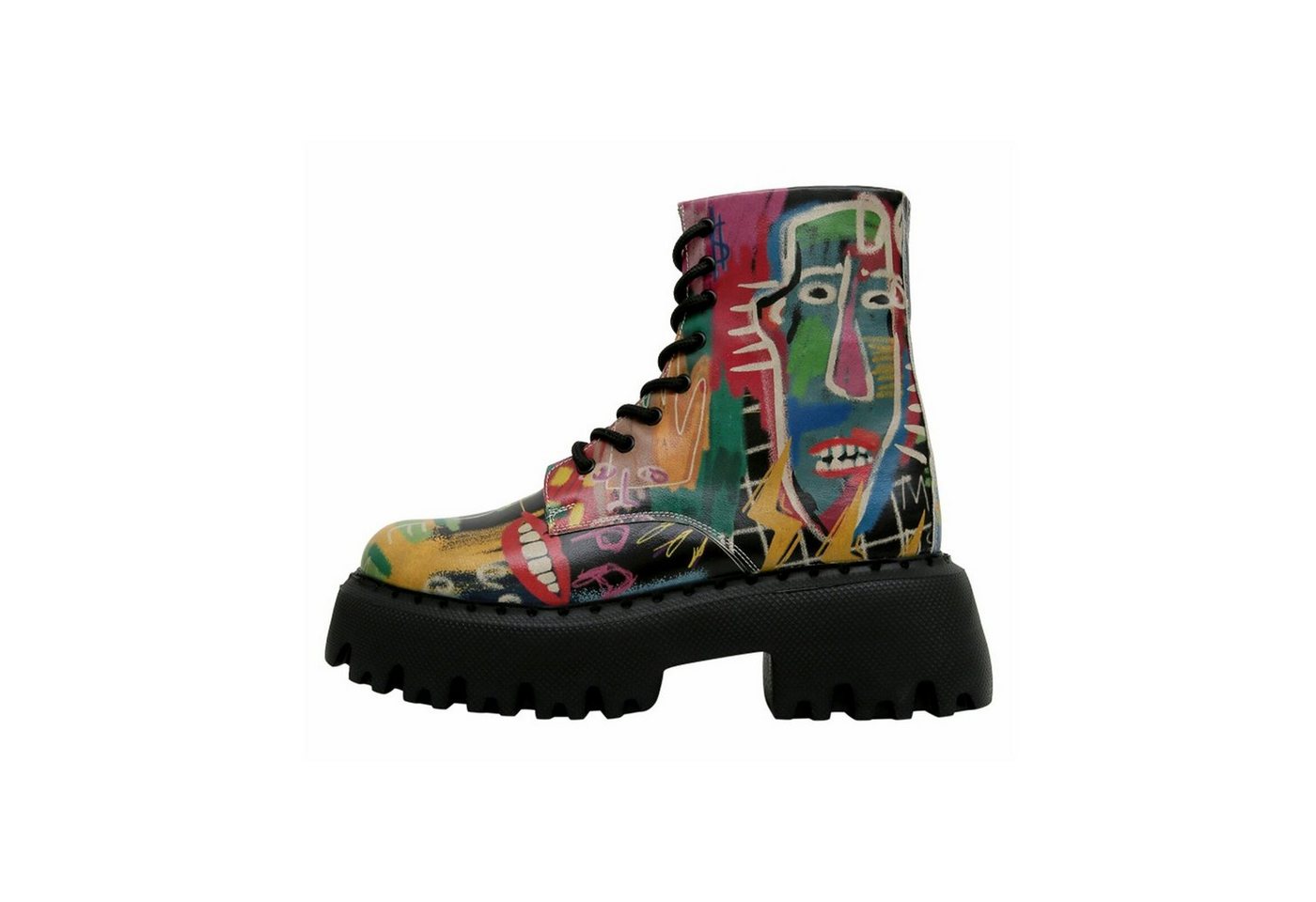 DOGO Navy Schnürstiefel Boots No More Drama Damen Stiefeletten Chelseaboots Handgefertigt