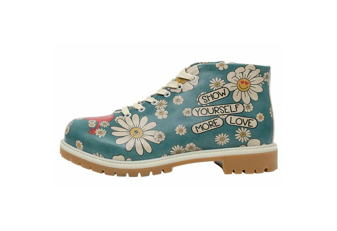 DOGO Shortcut Boots Hedge-Hug Damen Stiefeletten, Shortcut Boots Stiefel Handgefertigt (beige/blau)