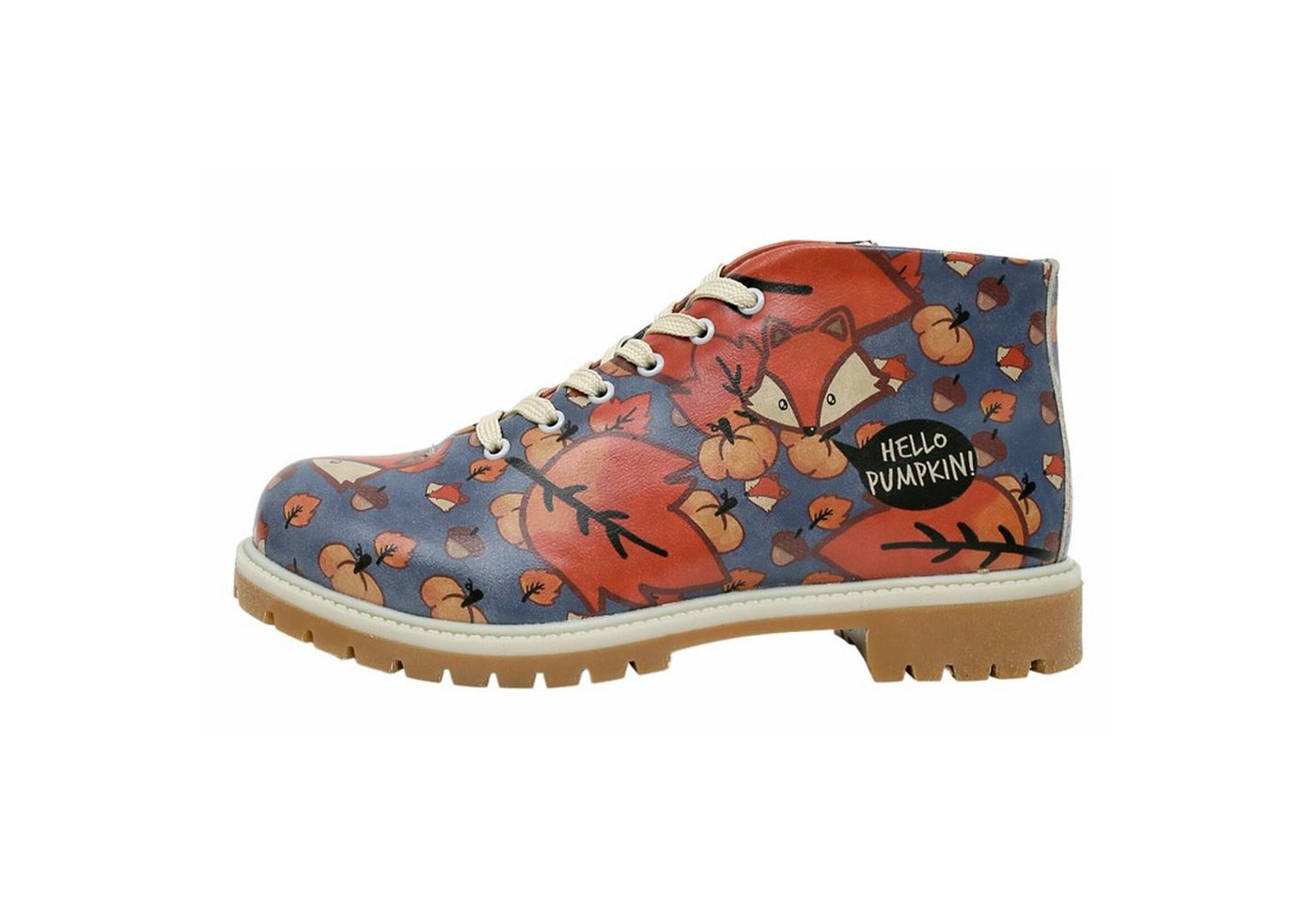 DOGO Shortcut Boots Hello Pumpkin Damen Stiefeletten Stiefel Handgefertigt