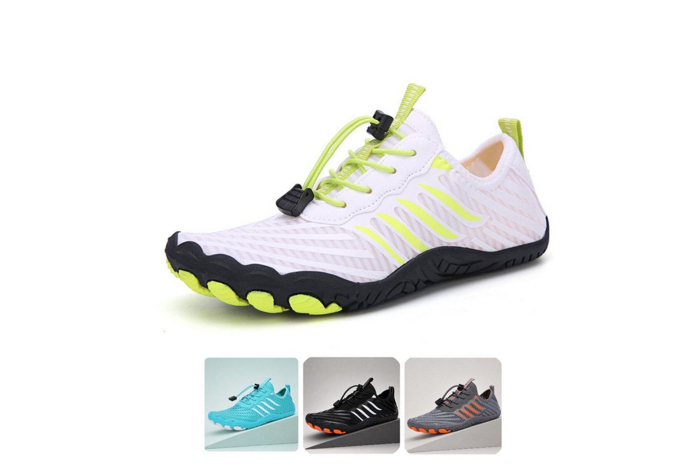 DOTALES Activestep Barfußschuhe Damen & Herren Barfußschuhe Barfußschuh Minimalschuhe (weiß/gelb)