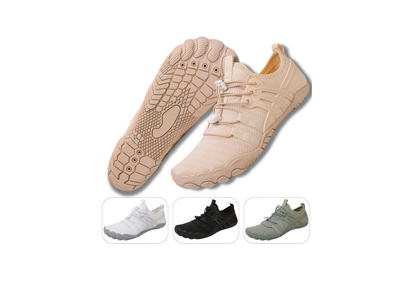 DOTALES Balancestep Barfußschuhe Damen & Herren Barfußschuhe Barfußschuh Minimalschuhe (beige)