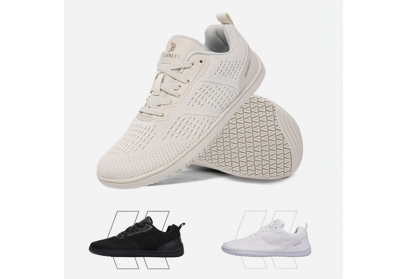 DOTALES Easystep 2.0 Barfußschuhe Damen & Herren Barfußschuh Das Original-Barfuß Sneaker, Minimalschuhe, Schnellverschluss