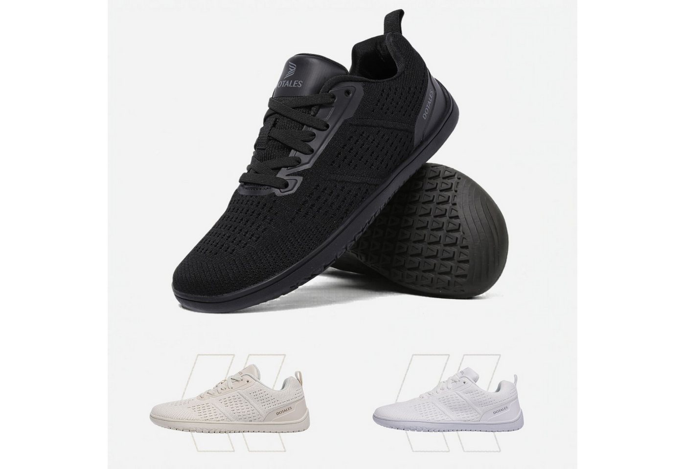 DOTALES Easystep 2.0 Barfußschuhe Damen & Herren Barfußschuh Das Original-Barfuß Sneaker, Minimalschuhe, Schnellverschluss