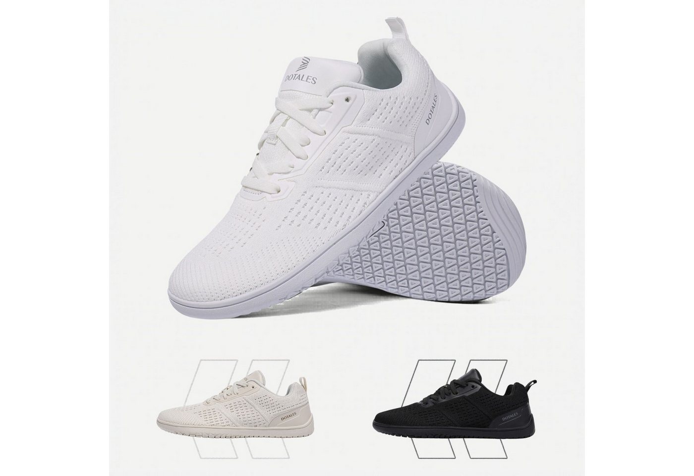 DOTALES Easystep 2.0 Barfußschuhe Damen & Herren Barfußschuh Das Original-Barfuß Sneaker, Minimalschuhe, Schnellverschluss