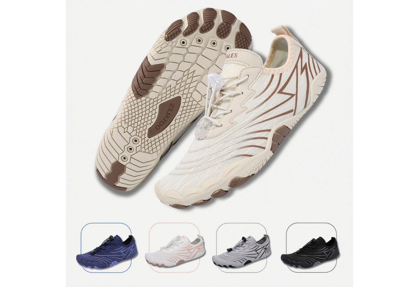 DOTALES Flowstep Barfußschuhe Damen & Herren, Flowstep Barfußschuhe Barfußschuh Das Original-Barfuß Sneaker, Minimalschuhe, Schnellverschluss