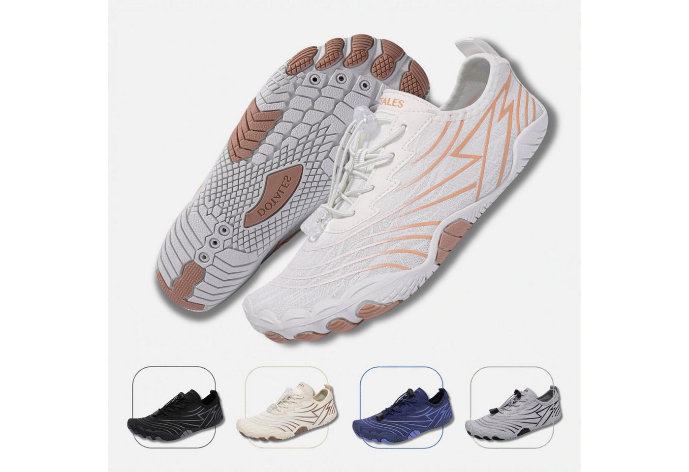 DOTALES Flowstep Barfußschuhe Damen & Herren, Flowstep Barfußschuhe Barfußschuh Das Original-Barfuß Sneaker, Minimalschuhe, Schnellverschluss