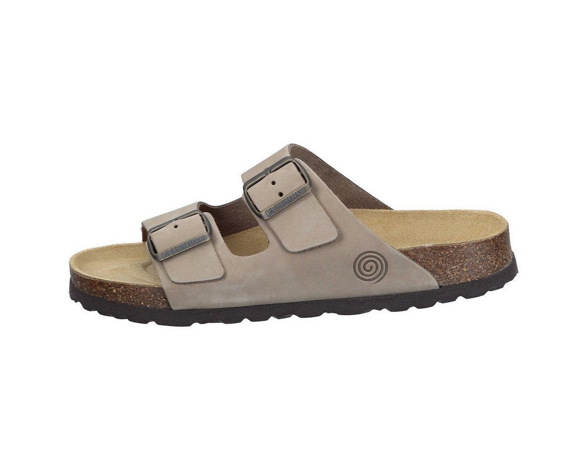 Dr. Brinkmann Bonillo Pantolette (1-tlg) Hausschuh - Weiches Nubukleder, Gepolstertes Fußbett (beige/braun)