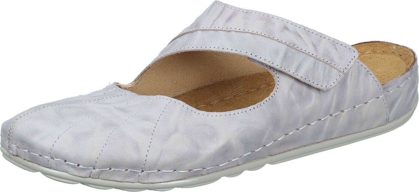 Dr. Brinkmann Pantoletten Pantolette aus echtem Leder (grau)