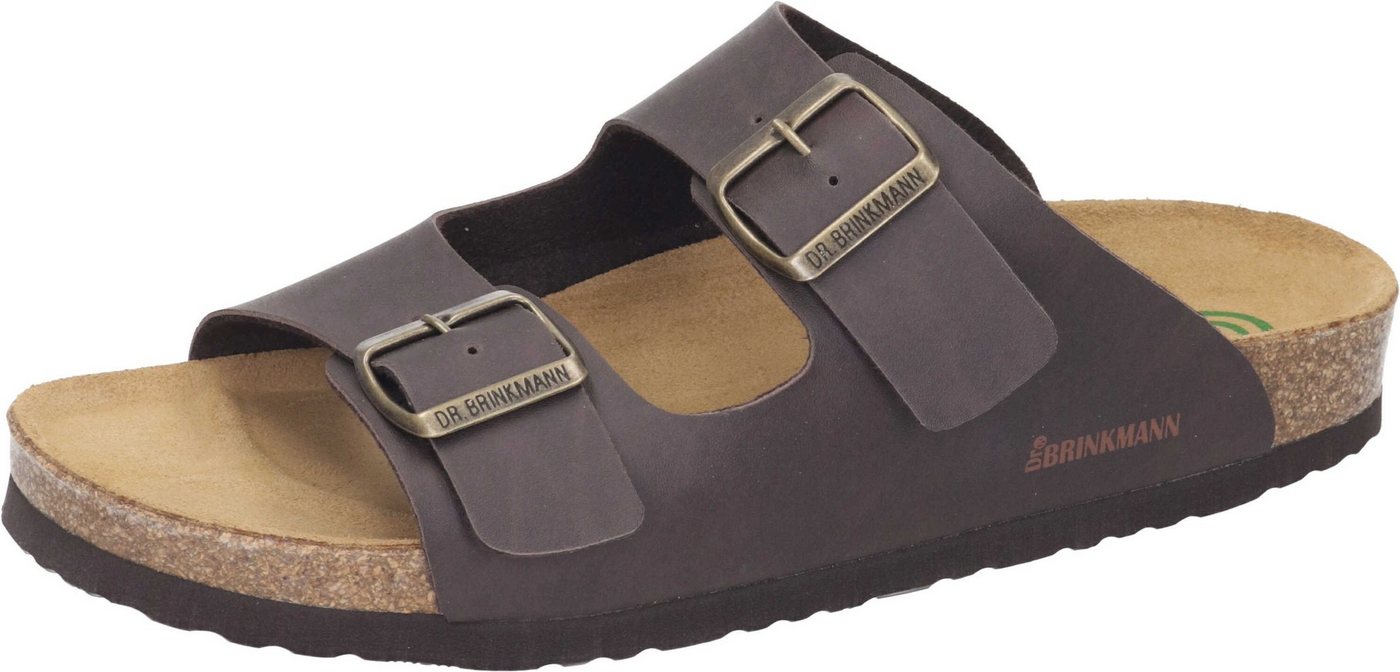 Dr. Brinkmann Pantoletten Pantolette aus strapazierfähigen Gewebefasern (braun/schwarz)