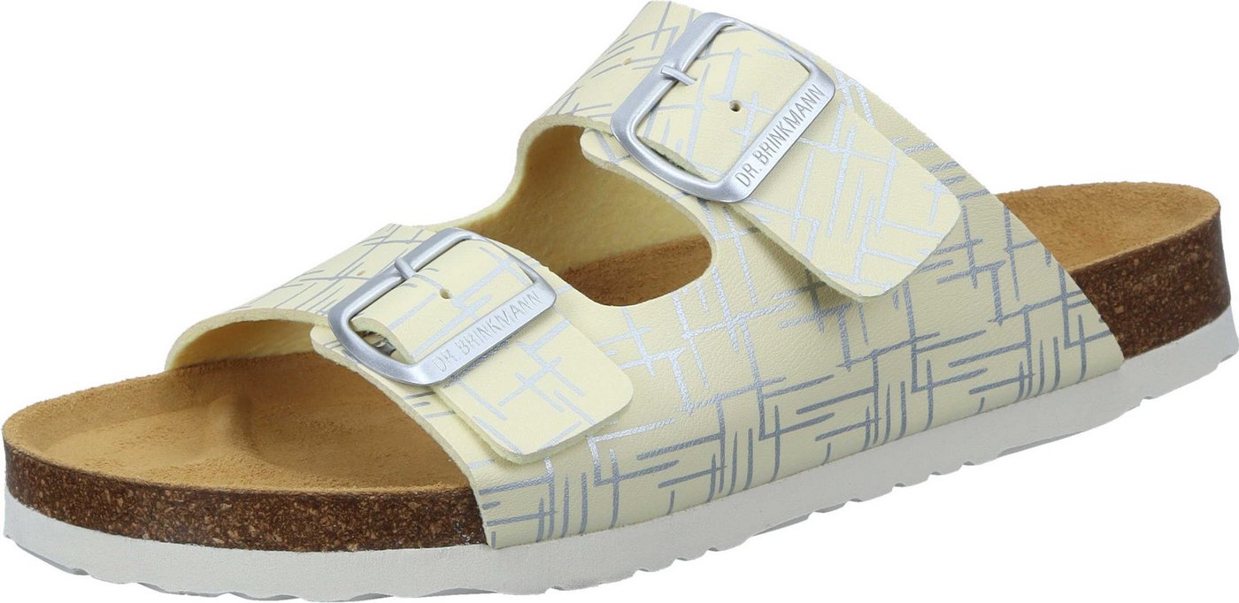 Dr. Brinkmann Pantoletten Pantolette aus strapazierfähigen Gewebefasern (gelb)