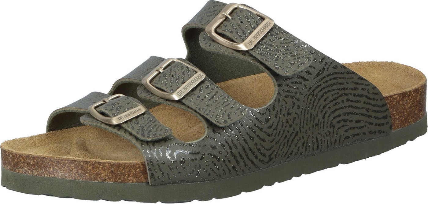 Dr. Brinkmann Pantoletten Pantolette aus strapazierfähigen Gewebefasern (grün)