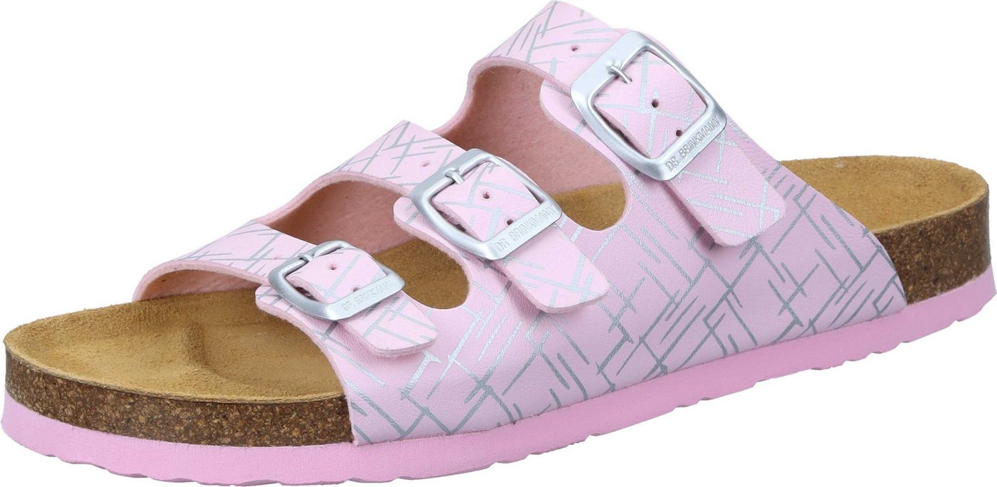 Dr. Brinkmann Pantoletten Pantolette aus strapazierfähigen Gewebefasern (rosa)