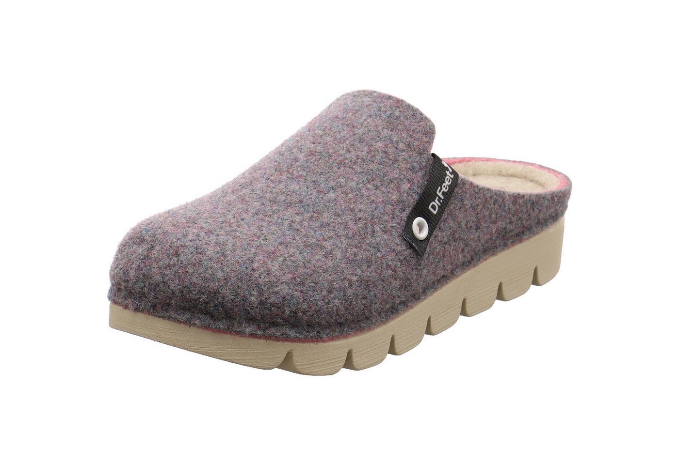 Dr. Feet Wooly Hausschuh (grau)