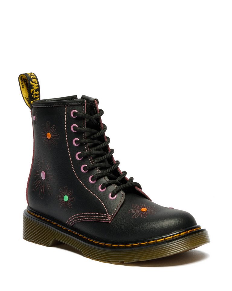 Dr. Martens 1460 J Schnürboots Blockabsatz, Stiefelette, 8-Eye Boot mit auffälliger Verzierung