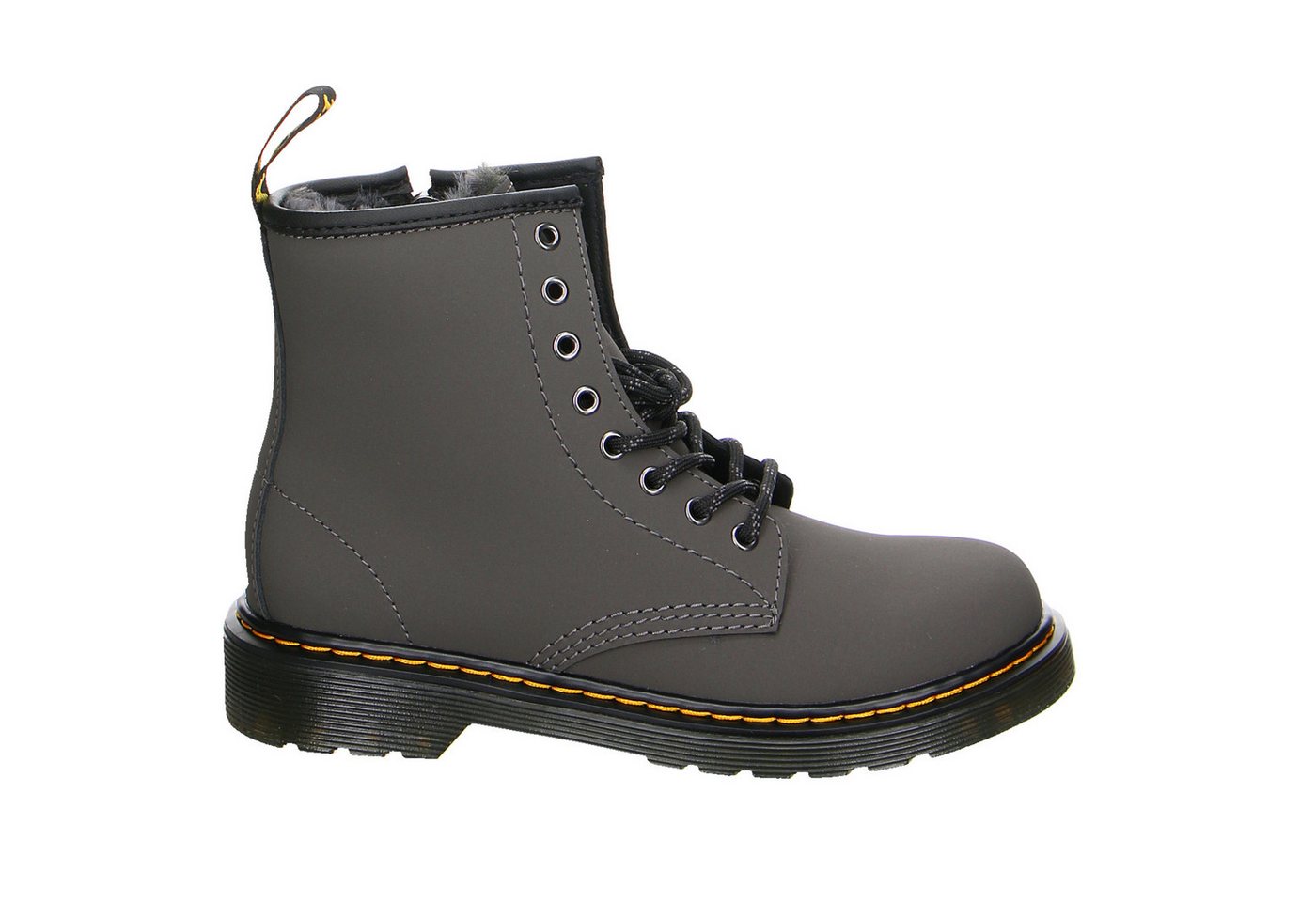 Dr. Martens 1460 Nubuk Schnürstiefel Winter Mädchen grau Winterstiefelette