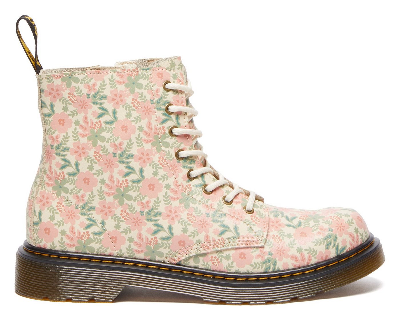 Dr. Martens 1460 Pascal Kinder ATHENA Schnürstiefel, Freizeitschuh, Schnürboots mit allover Blüten Print