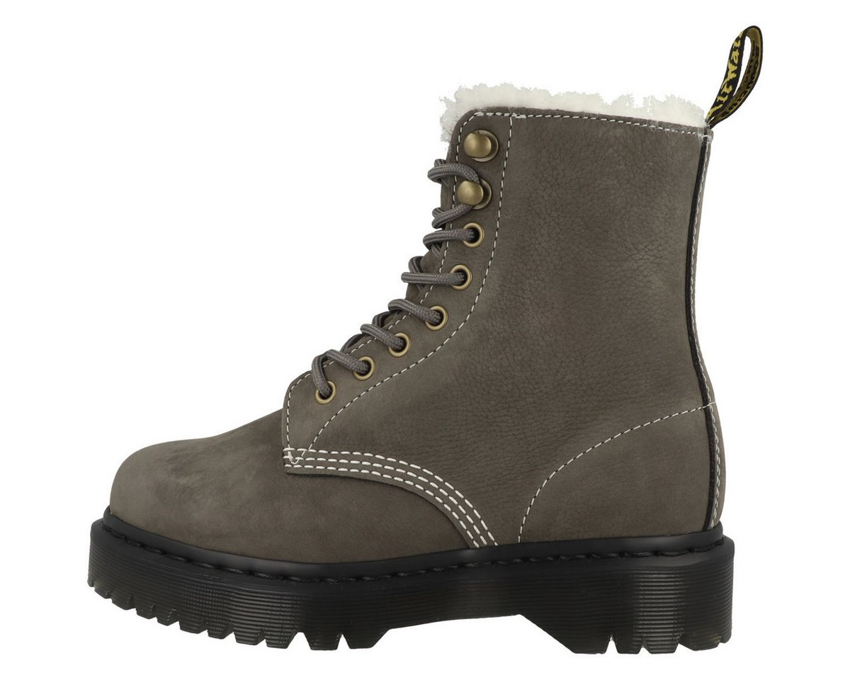 Dr. Martens 1460 Pascal Milled Nubuck Damen Winterboots Stiefeletten, Stiefel, Winterstiefel, Winterboots, Schneestiefel (grau)