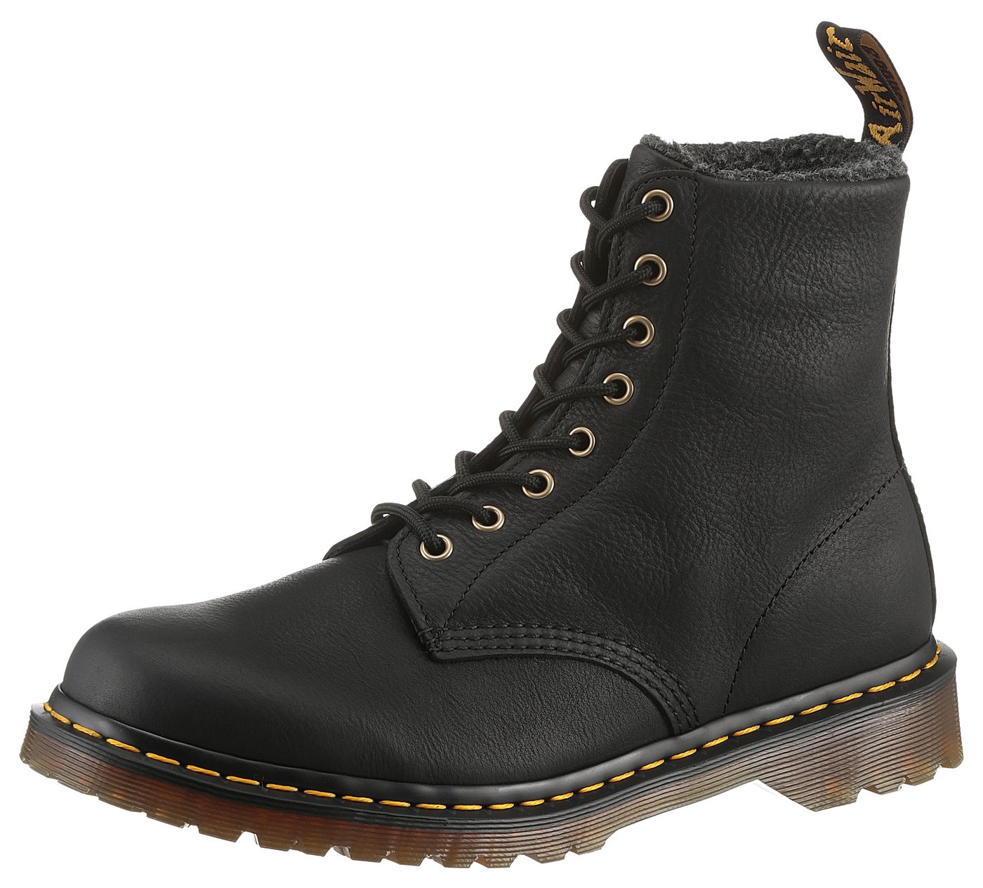 Dr. Martens 1460 schmale Form Schnürstiefelette Plateaustiefel, Winterstiefel mit modischem Blockabsatz