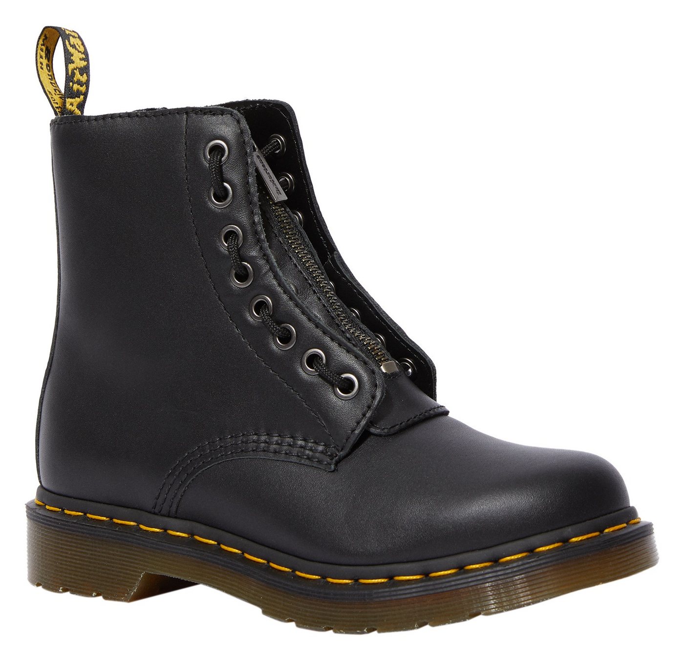 Dr. Martens 1461 Pascal 8 Eye Boot Schlupfboots Festivalboots, Schlupfboots mit Vorder-Reißverschluss