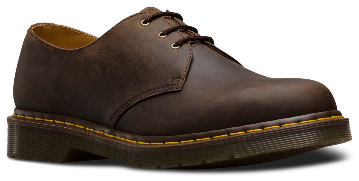Dr. Martens 3 Eye 1461 Crazy Horse Schnürschuh Freizeitschuh, Halbschuh, Schnürschuh mit Kontrastnaht