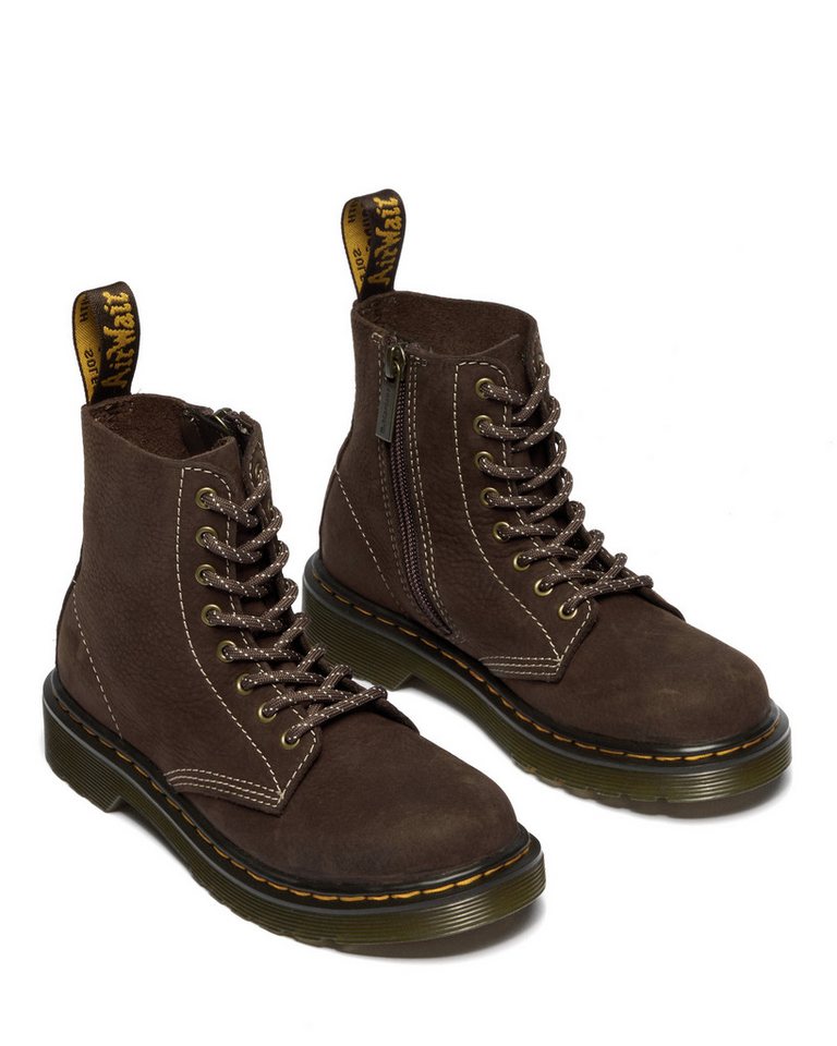 Dr. Martens 8 Eye Boot ROMARIO Schnürstiefel Kinderschuh, Freizeitstiefel mit zusätzlichem Innenreißverschluss
