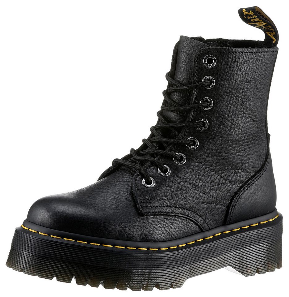 Dr. Martens Jadon Schnürboots Festival, Plateauboots, Stiefelette mit typischer Ziernaht