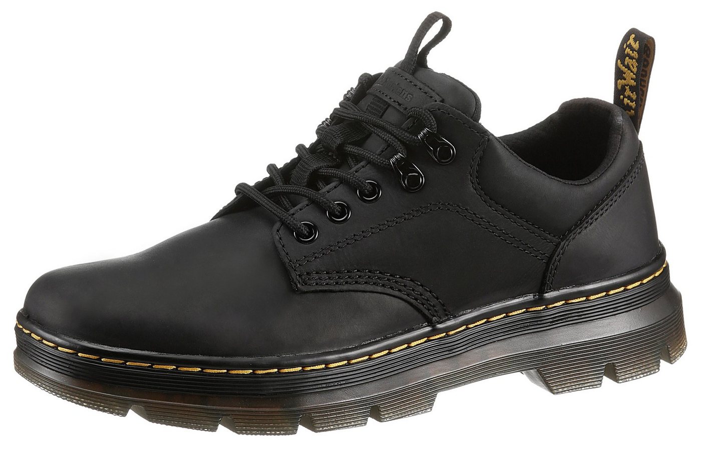 Dr. Martens Reeder WYOMING Schnürschuh Freizeitschuh, Halbschuh, Schnürschuh mit typischer Kontrastnaht (schwarz)