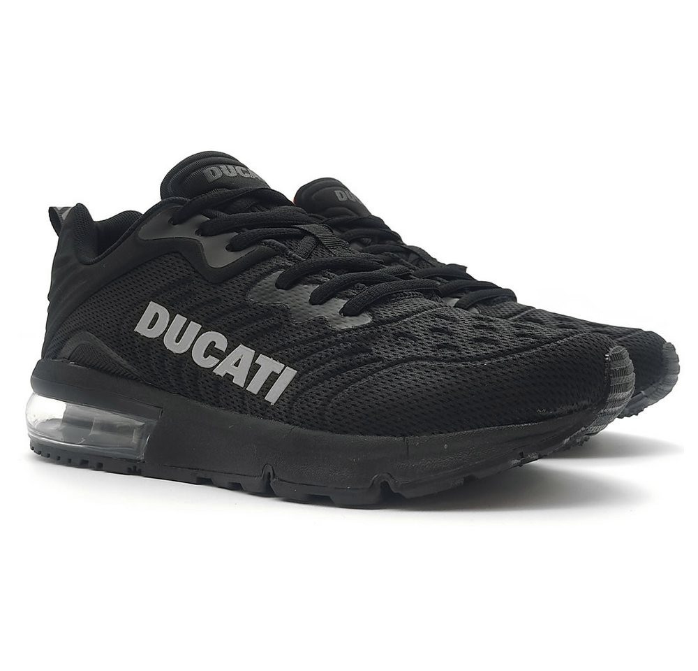Ducati Herren Sneaker – Sportlicher Freizeitschuh mit Air-Sohle & Dämpfung Sneaker Stoßdämpfung (schwarz)