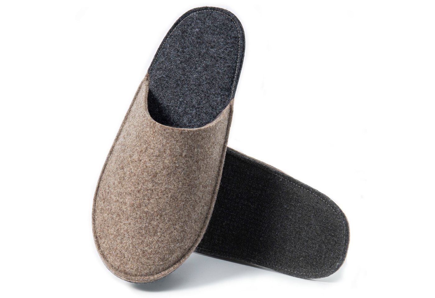 Easy and Green Filz Gästehausschuhe Rutschfest aus Wollfilz - Made in Germany Pantoffel