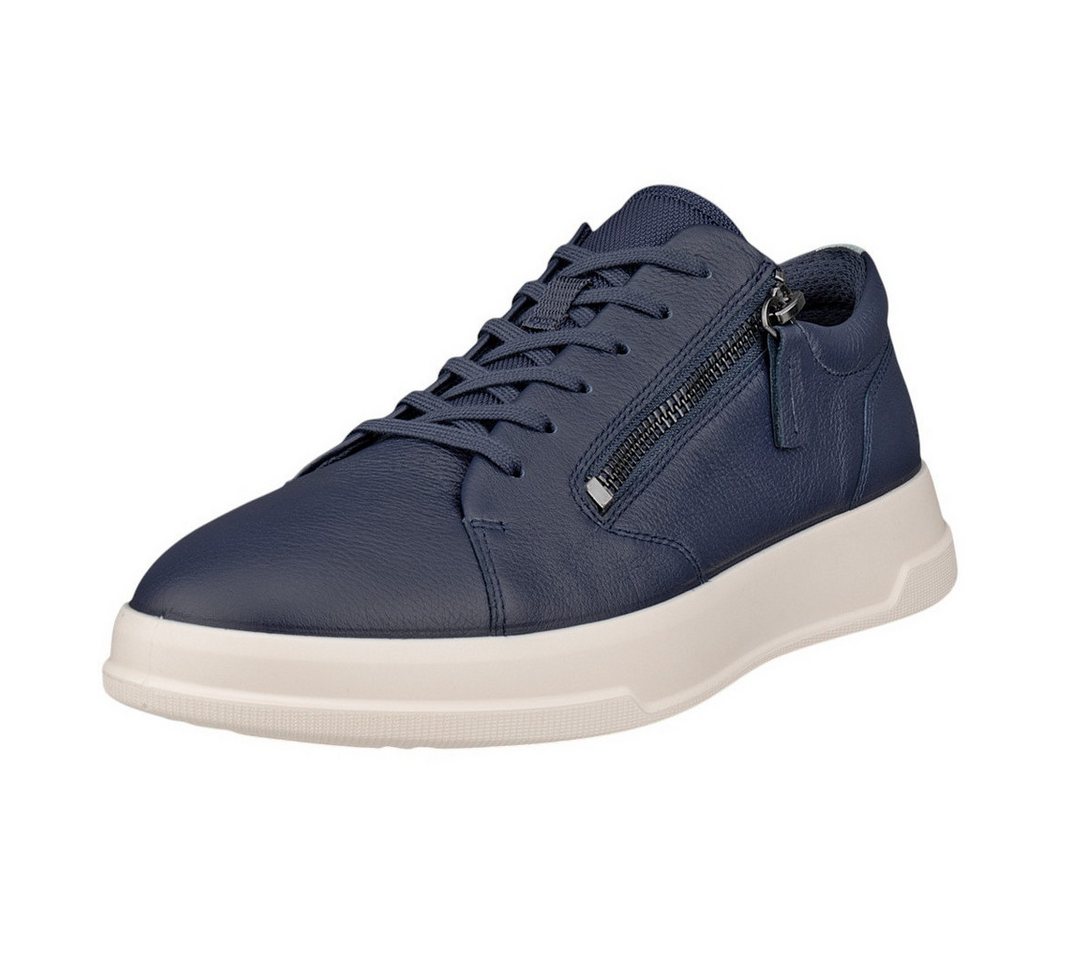 ECCO Move Zip Lace (Premium-Leder) marineblau Damen Sneaker