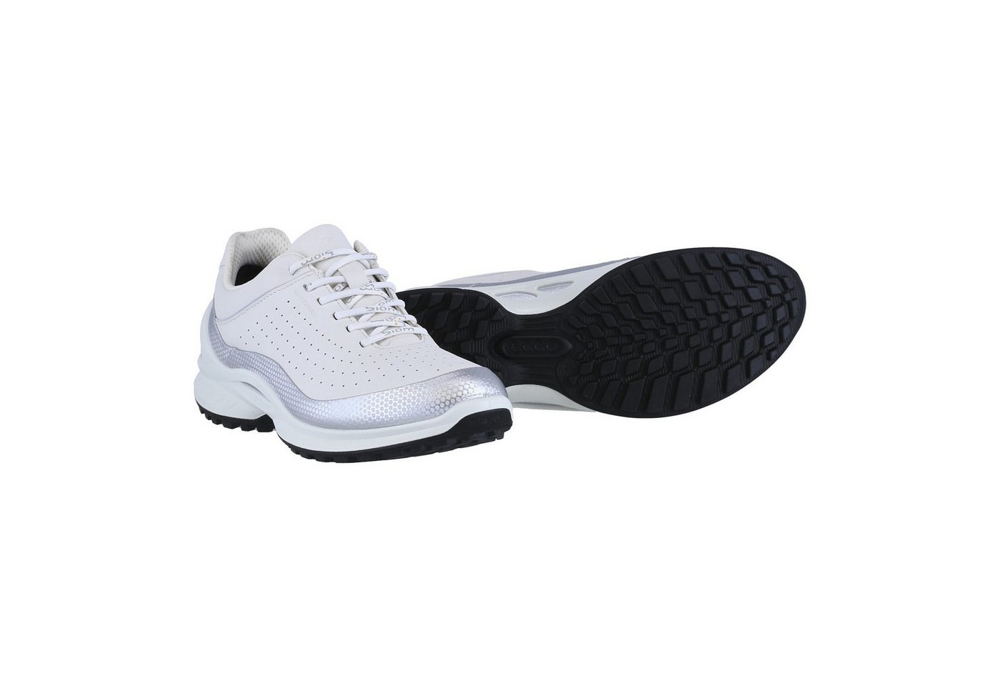 ECCO Biom Energi WP (Premium-Leder, wasserdicht) weiss/silber Damen Sneaker