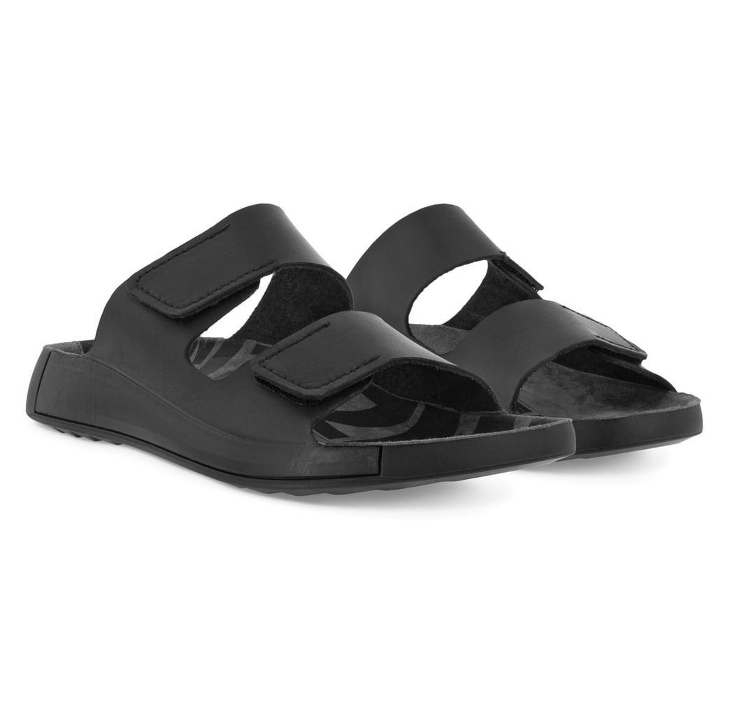 ECCO Cozmo Flat (Vollnarbenleder, flexible Sohle) schwarz Herren Sandale