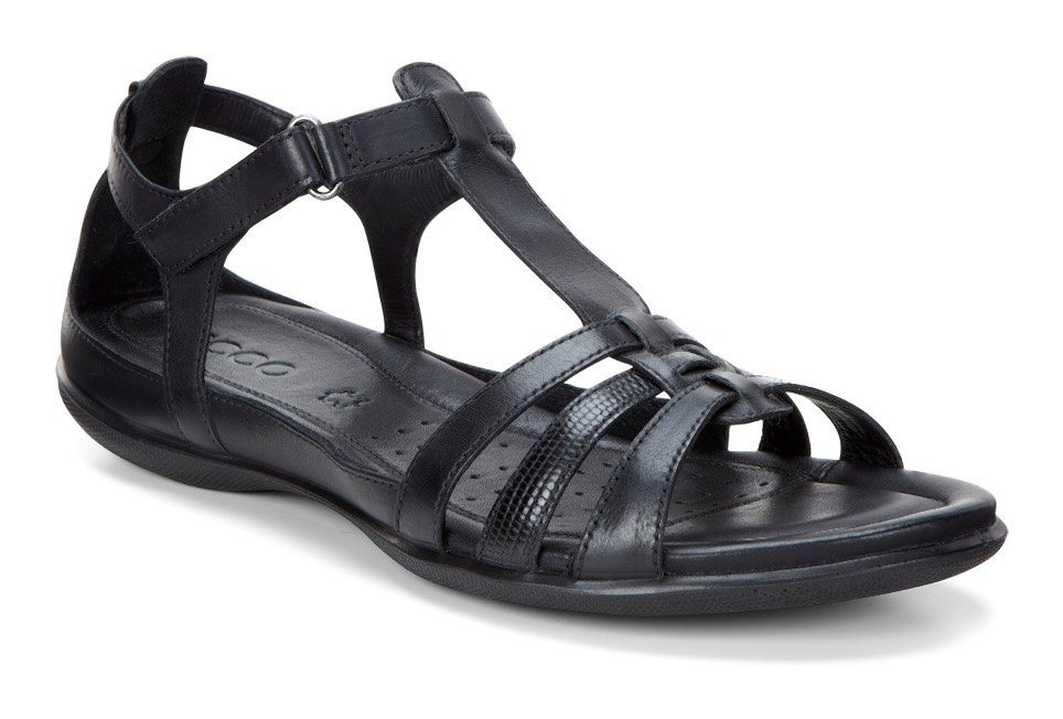 ECCO FLASH Riemchensandale, Sommerschuh, Sandalette, Klettschuh, im Metallic-Look