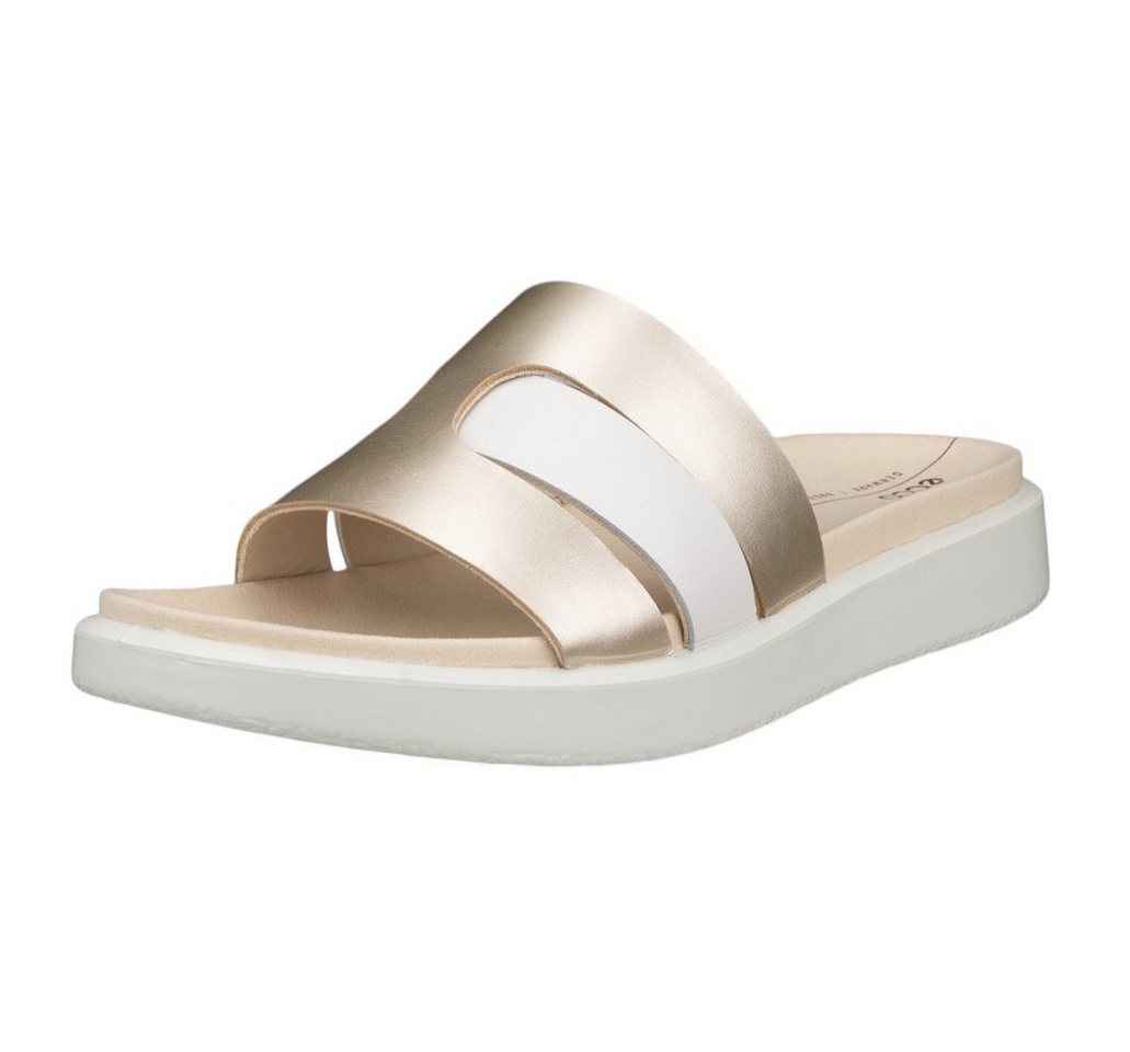 ECCO Flowt Slide (Premium-Leder) gold Damen Sandale