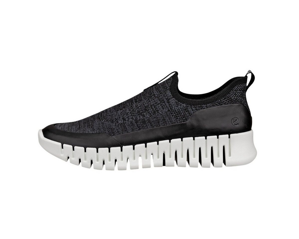 ECCO Gruuv Easy-Slip (atmungsaktiv Textil) schwarz Damen Sneaker