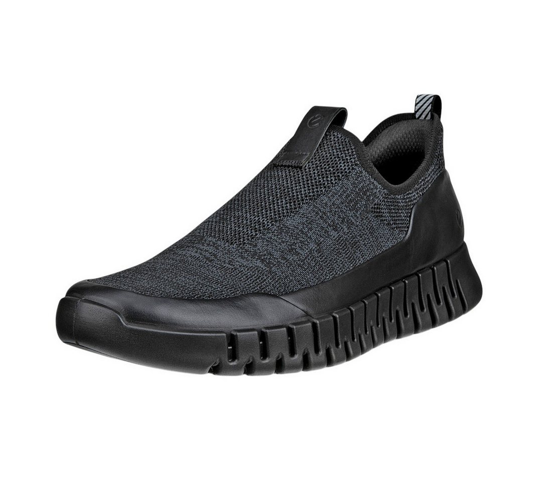 ECCO Gruuv Easy-Slip (atmungsaktiv Textil) schwarz Herren Sneaker