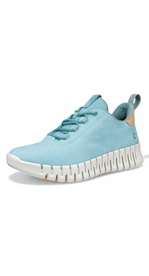 ECCO Gruuv Lea (weiches Nappaleder) blau Damen Sneaker (blau)