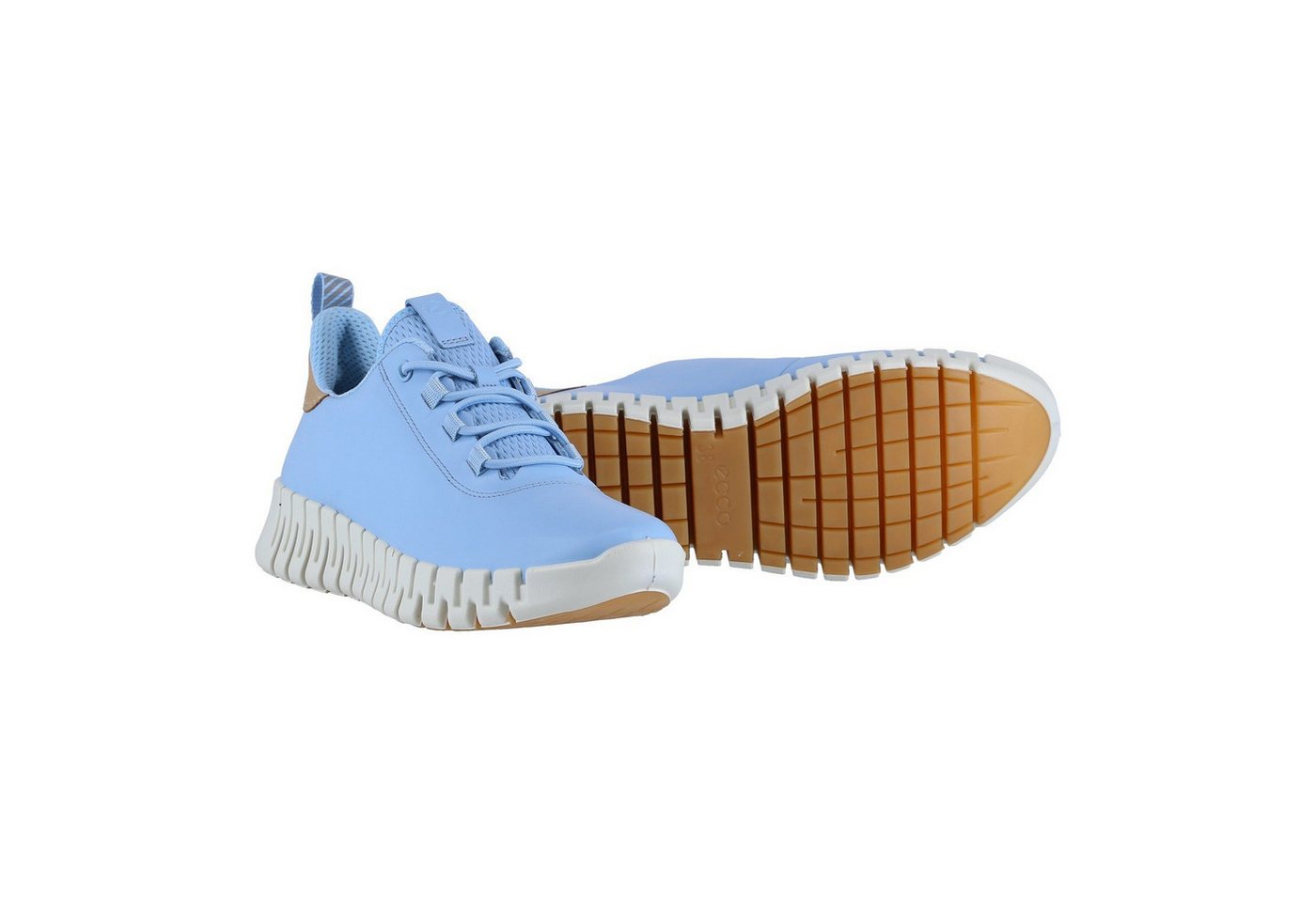 ECCO Gruuv Lea (weiches Nappaleder) blau Damen Sneaker