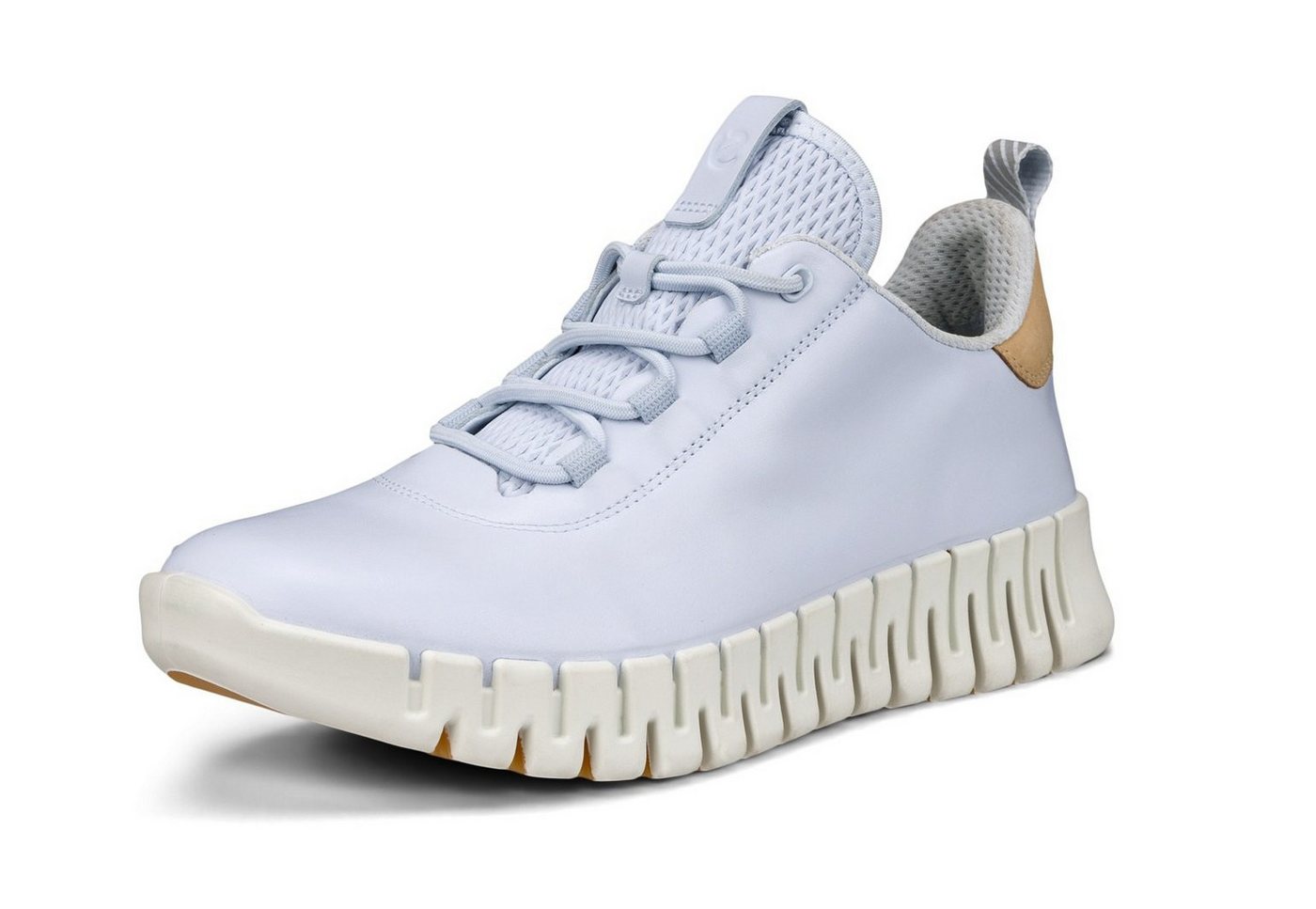 ECCO Gruuv Lea (weiches Nappaleder) hellblau Damen Sneaker