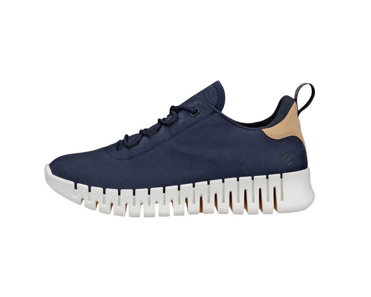 ECCO Gruuv Lea (weiches Nappaleder) navyblau Damen Sneaker