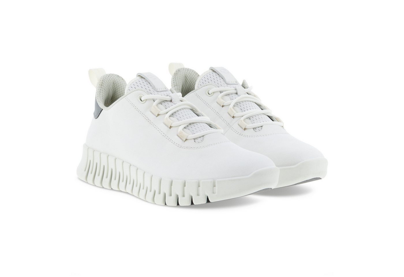 ECCO Gruuv Lea (weiches Nappaleder) weiss Damen Sneaker
